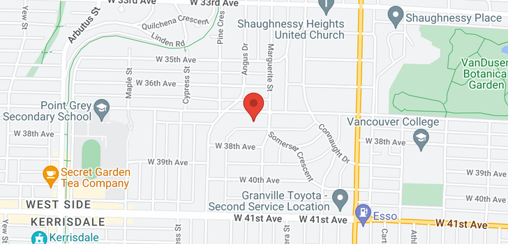map of 1736 W 37TH AVENUE
